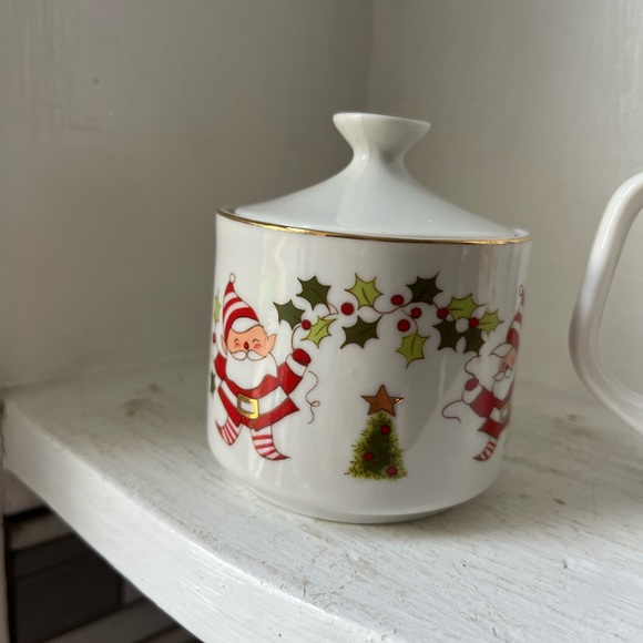 Holiday Vintage Good Christmas Elves Sugar And Creamer Poshmark